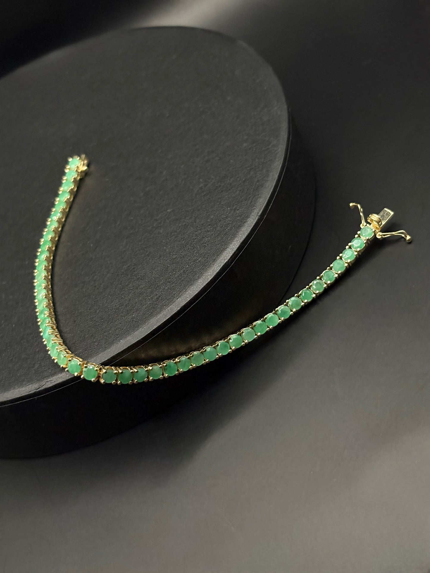 Green Emerald Tennis Bracelet