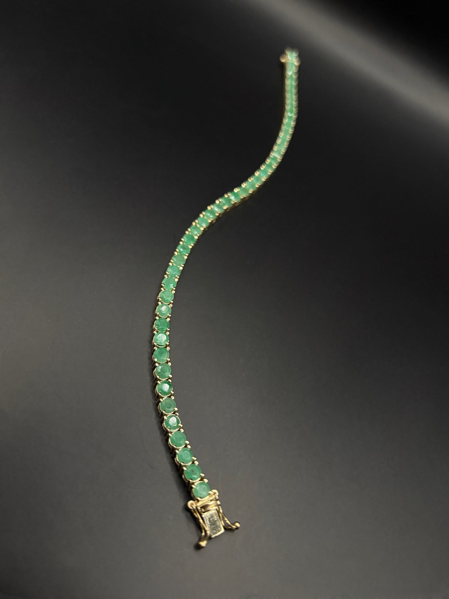 Green Emerald Tennis Bracelet