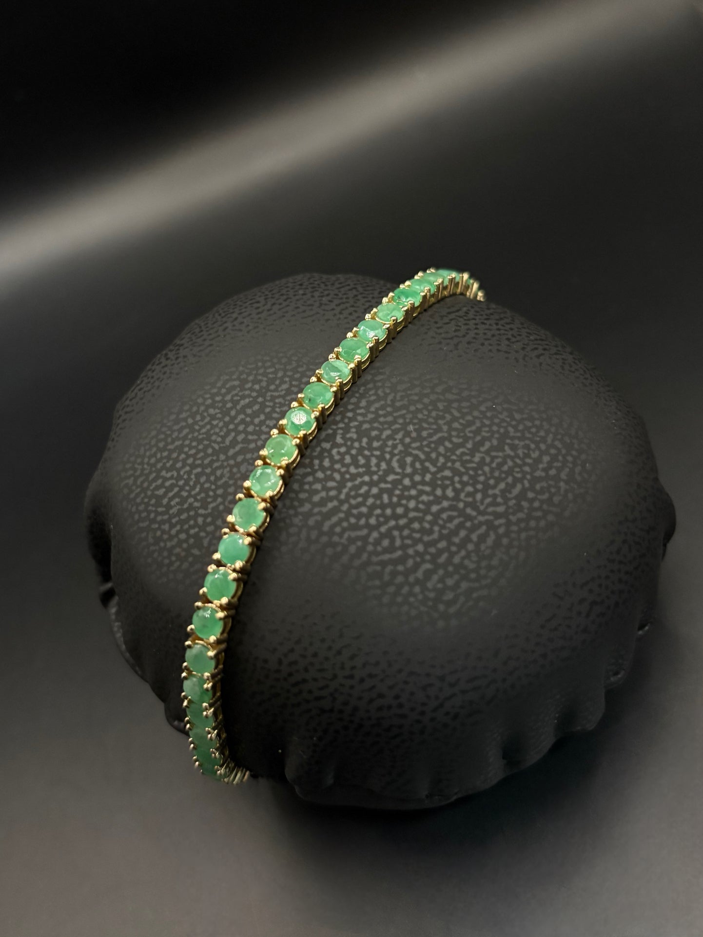 Green Emerald Tennis Bracelet